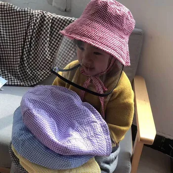 

2020 Children's Protective Safety Mask Protective Cap Foldable Anti-Fog Saliva Particulate Splash Outdoor Fishermen Hat