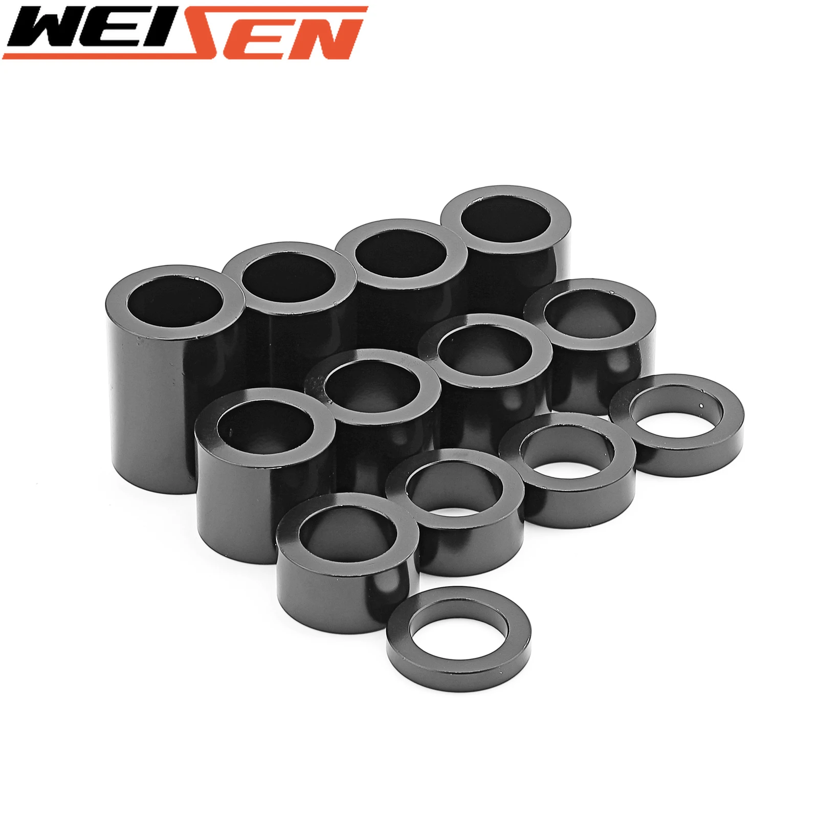 

Motorcycle 13 Piece Wheel Spacer 1" Axle I.D. 1" O.D. 1.5" For Harley-Davidson Custom Bobbers Choppers CNC 6061 Aluminum