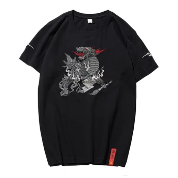 

Embroidery Men's T Shirt Comfortable Chinese Black Joker Funny T Shirts Oversized Vintage Koszulki Meskie Men Clothes YY50MT