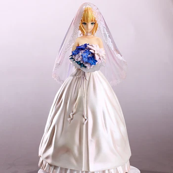 

Saber Fate/Grand Order sexy wedding Sexy girls Anime PVC Action Figures toys Anime figure Toys For Kids children Christmas Gifts