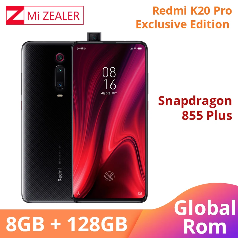 

Global ROM Original Xiaomi Redmi K20 Pro Exclusive Edition 8GB RAM 128GB Snapdragon 855 Plus 4000mAh 6.39'' Smartphone