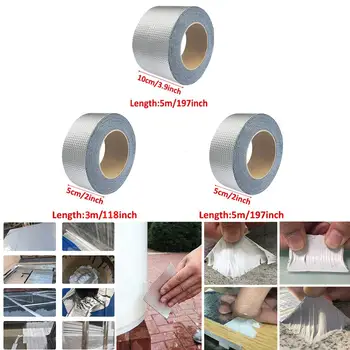 

Aluminum Foil Adhesive Butyl Tape Waterproof Duct Tape Super Repair Crack Thicken Butyl Waterproof Tape Home Renovation Tools