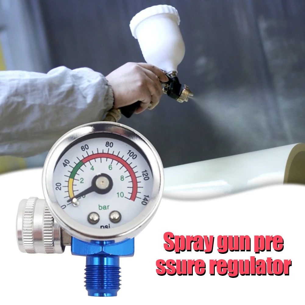 G1/4 inch Spray Gun Adjust Air Pressure Regulator Gauge Car Auto Repair Painting Tool Spray Gun Accessories Pneumatic Tools pressure gauge