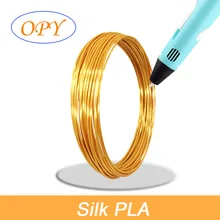 Нить 3D Ручка PLA 1,75 мм пополнение пластик шелк 5 метров мрамор сияющее дерево золото серебро медь желтый синий розовый материал принтера Нить 3D Ручка PLA 1,75 мм пополнение пластик шелк 5 метров мрамор сияющее дерево золото серебро медь желтый синий розовый материал принтера
