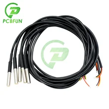 Sonde de température étanche en acier inoxydable DS18B20, 1M/2M/2.5M/3M, capteur de température numérique pour Arduino, Kit de bricolage