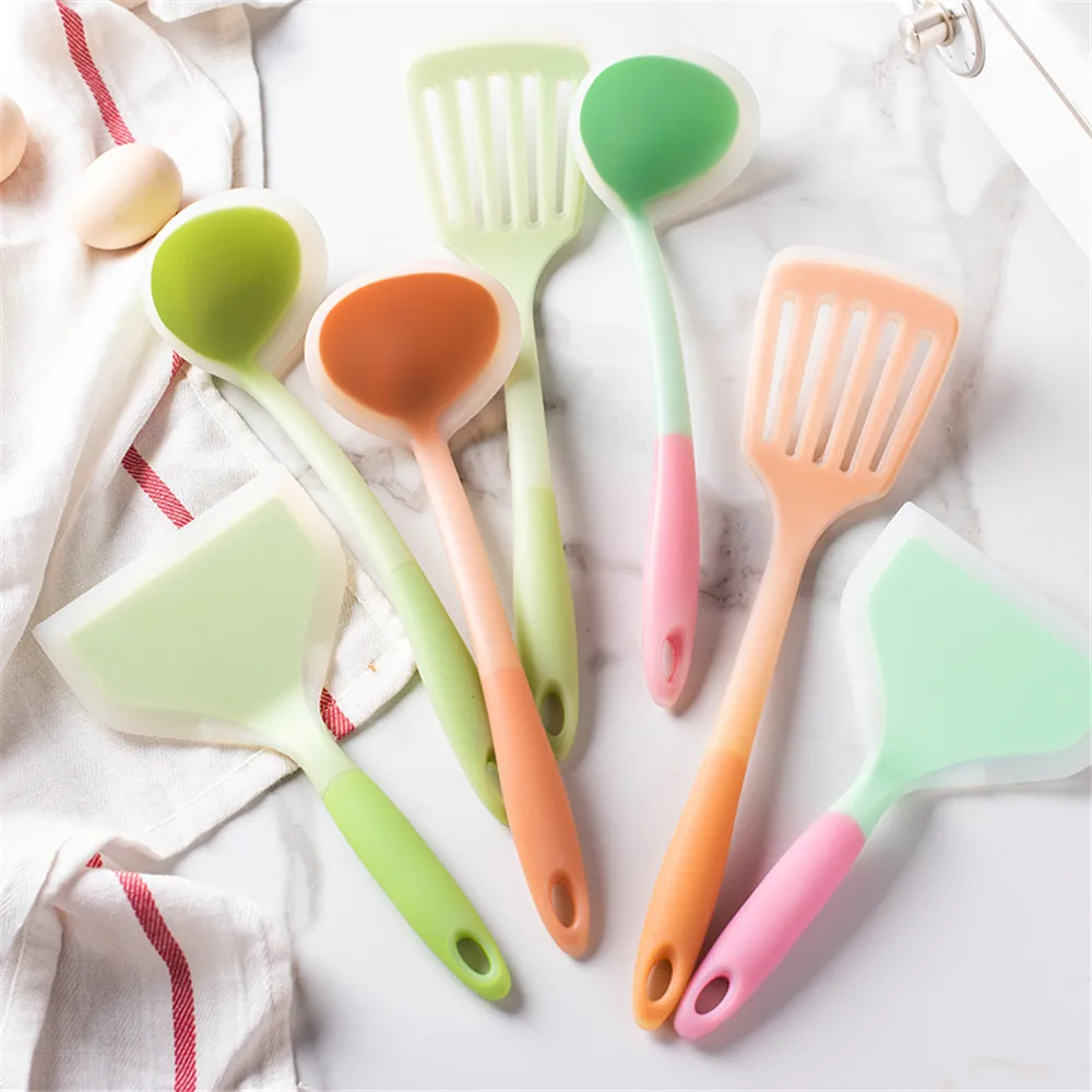 

Kitchen Silicone Spatula Noodles Soup Spoon Egg Pancake Pizza Non-stick Shovel Cake Bread Scraper Cream Brush Cooking Utensils
