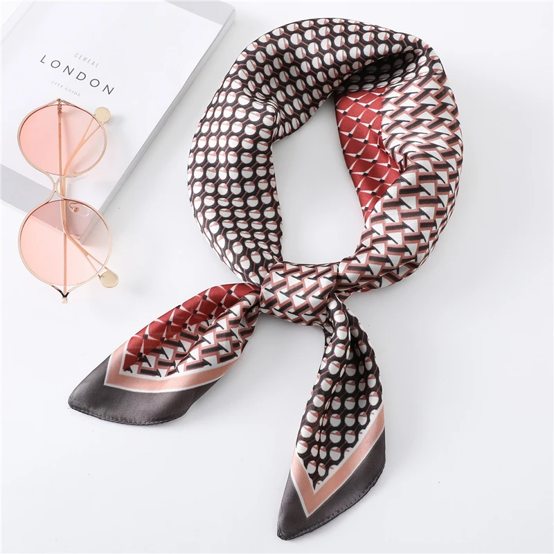 2021 New Summer Women Scarf Small Hair Neck Wraps Square Female Neckerchief Bands Silk Scarves Fashion Accessories |