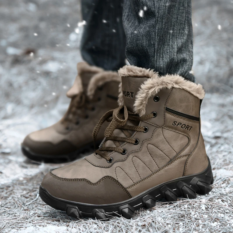 Winter Boots Men Tactical Military Boots Men Leather Hunting Keep Warm Fur  Ankle Boots Outdoor Fashion Casual Shoes Men Sneakers - Men's Boots -  AliExpress