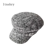 Женская зимняя восьмиугольная шапка, Брендовые женские мужские береты, шапки для девочек Hariy, теплая зимняя шапка s, женская шапка, военная Кепка, плоская кепка s