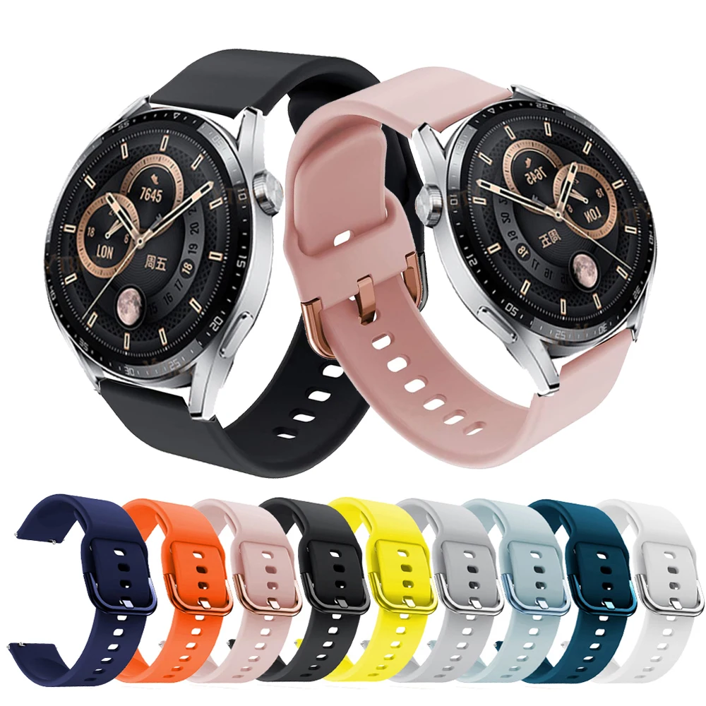 22Mm 20Mm Pasek Do Zegarka Huawei Gt 2 Gt 3 42Mm 46Mm Sportowy Silikonowy Pasek Bransoletka Dla Huawei Gt 2 Pro/Runner/2E/Zegarek 3 4 Pasek