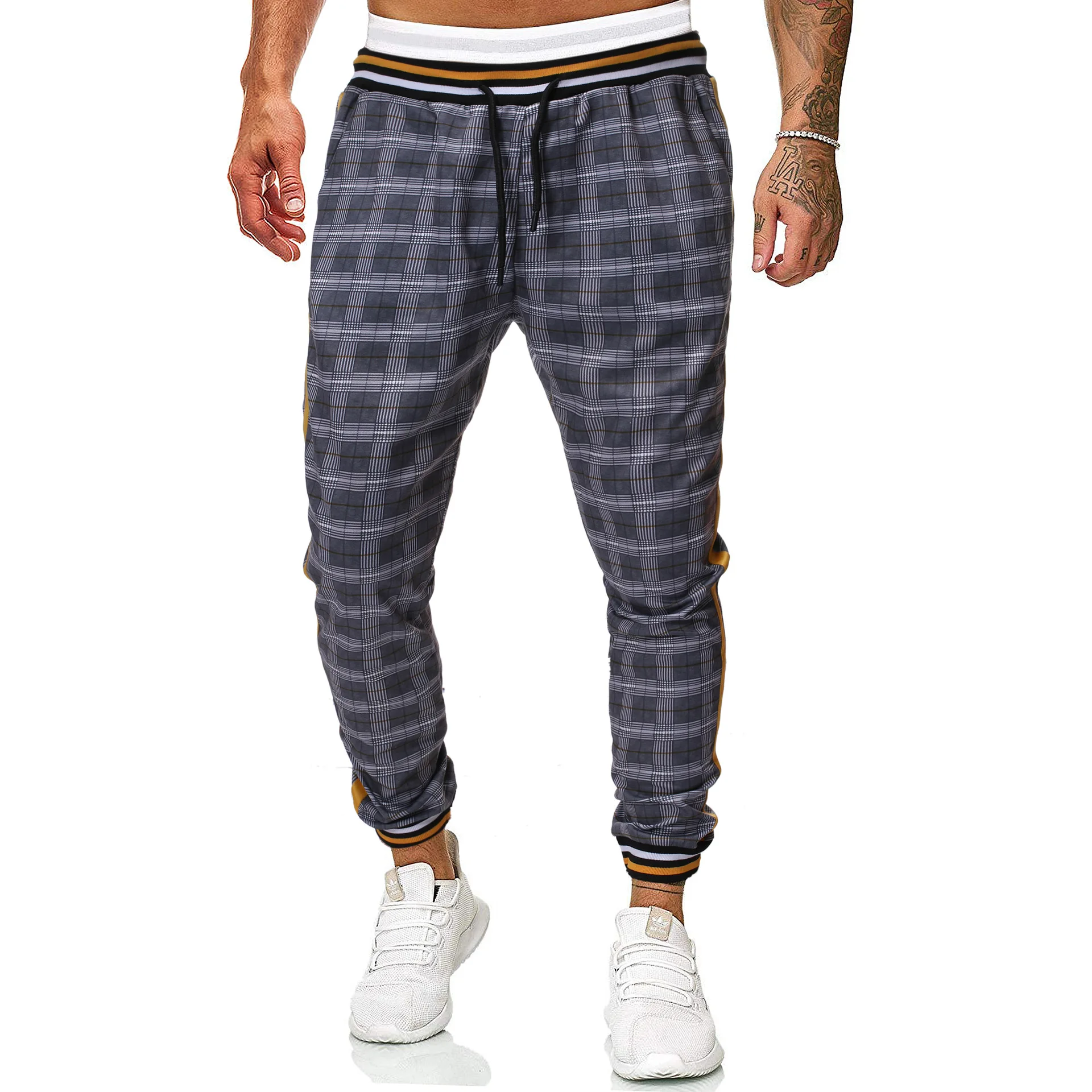 

2019 Autumn And Winter New Style Men 3D Digital Printing with Drawstring Belt Casual Pants K01