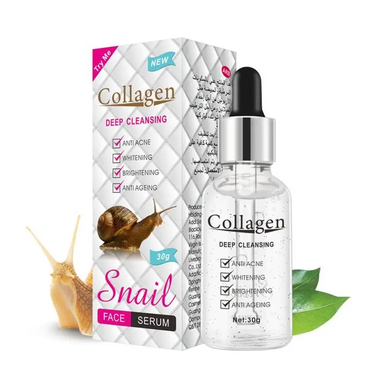 

Extract Snail Serum Face Essence Anti Wrinkle Face Care Anti Aging Collagen Whitening Moisturizing Hyaluronic Acid