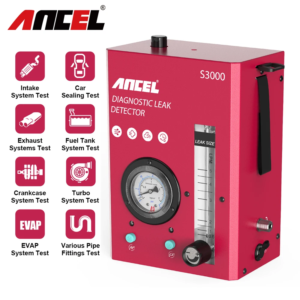 ANCEL S3000 Car Smoke Detector Motor Truck EVAP Vacuum Leak Tester