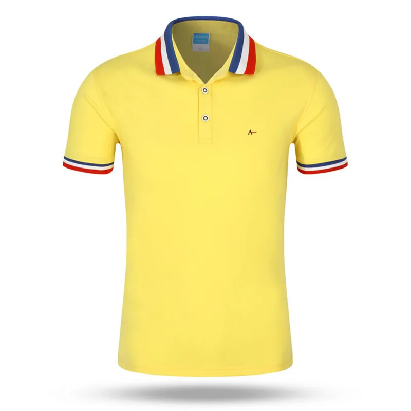 Новая брендовая футболка-поло для мужчин, Camisa Polo Masculina De Marca Sergio k, Хлопковая мужская рубашка-поло, Masculina De Marca Ser - Цвет: PC1-2-8-HUANG(8)