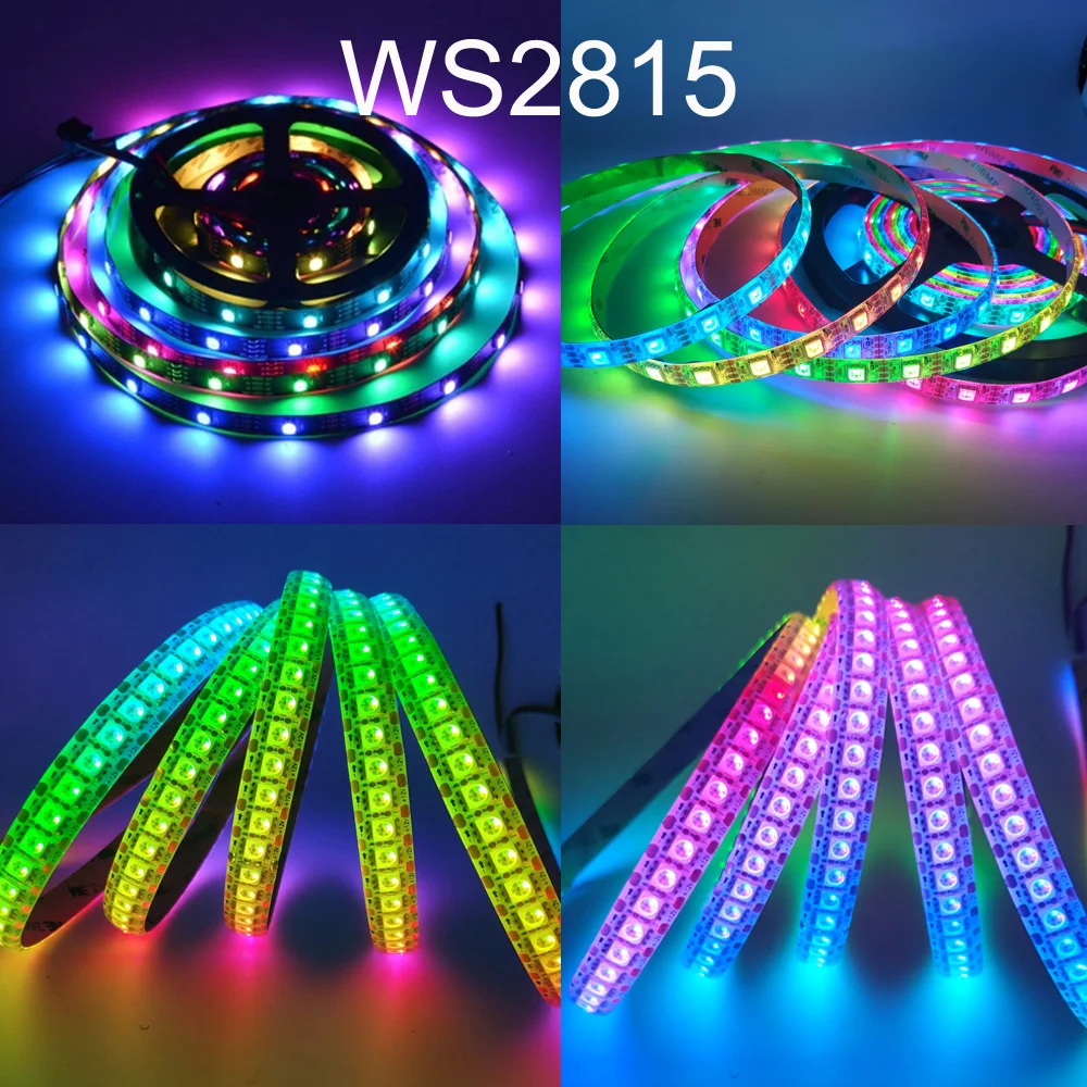 WS2812B WS2811 WS2813 WS2815 светодиодная Пиксельная полоса 5050 RGB индивидуально Адресуемая