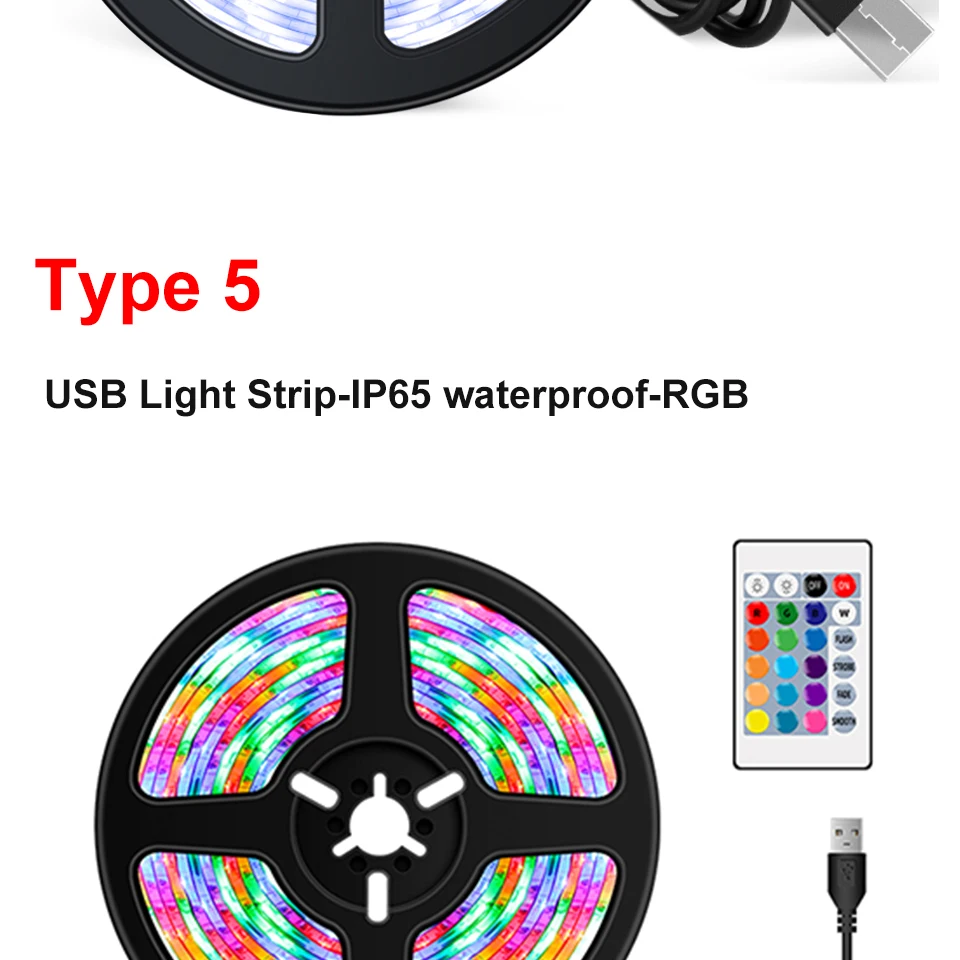 FOXGBF Motion sensor LED Night light Bed Cabinet Stairs light USB LED Strip lamp 5V For TV Backlight lighting 1M 2M 3M 4M 5M (15)