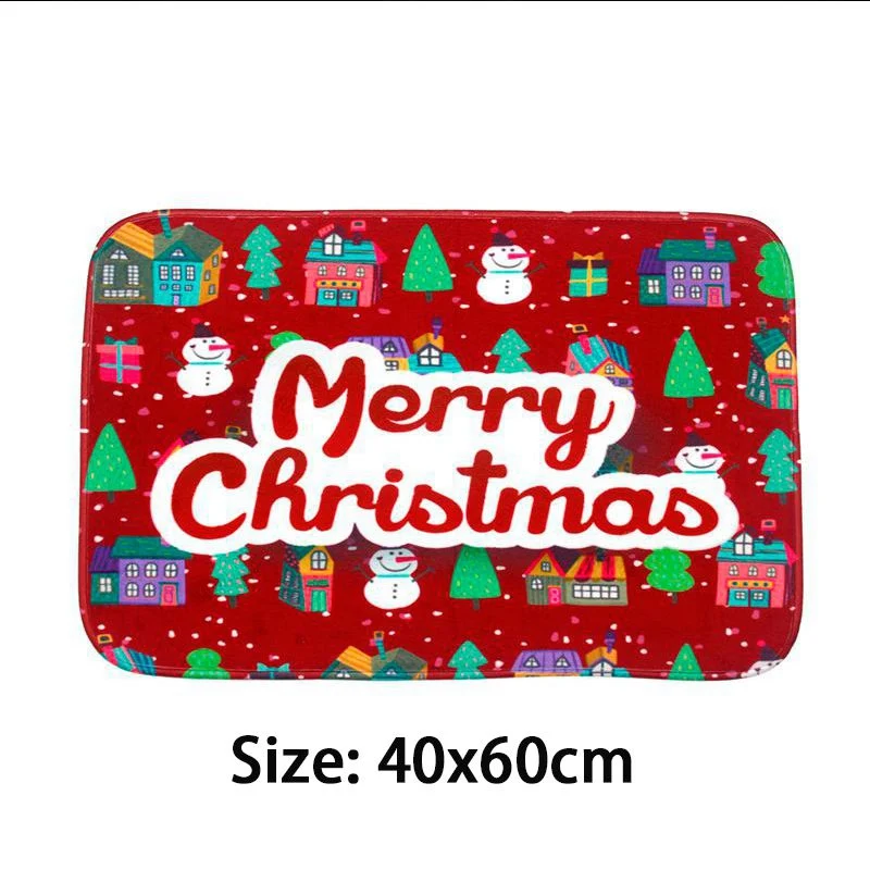 Merry Christmas Mat4 Коврик Санта-Клаус, набор для ванной, рождественские украшения для дома, Navidad, рождественские вечерние принадлежности, подарок на год - Цвет: Merry Christmas Mat4
