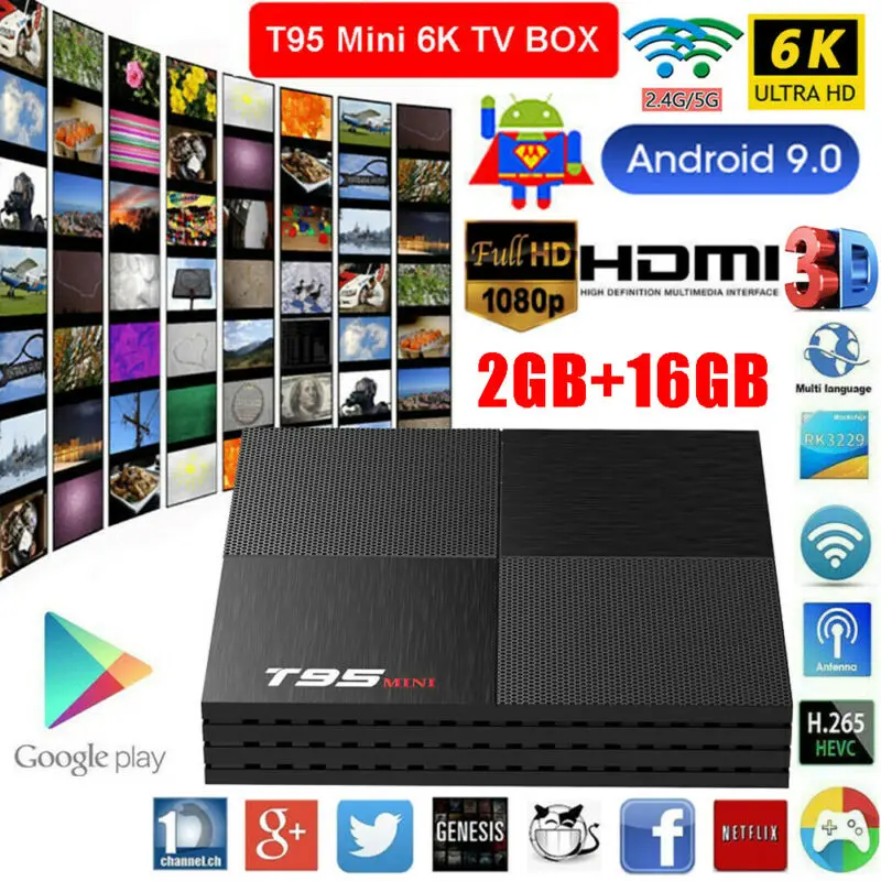 T95 Mini 2 + 16 ГБ Android 9 0 Восьмиядерный 6K Smart TV BOX 3D WIFI Media Player|ТВ-приставки и медиаплееры| |