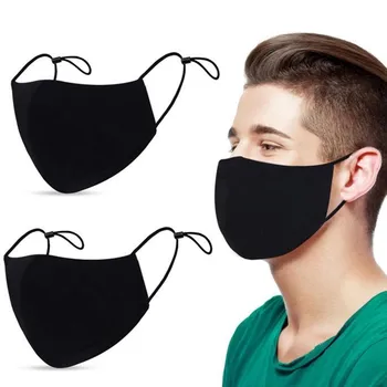 

2pcs/3pcs Adjustable Black Face Mask For Women Men Washable Reusable Dustproof Face Mouth Cover Foggy Haze Filters Mascarillas