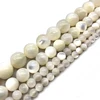 Wholesale Natural Pure Pearl Shell Loose Ball Beads White Butterfly Shell Loose Beads For DIY Jewelry Making Pick Size 6/8/10mm ► Photo 1/6