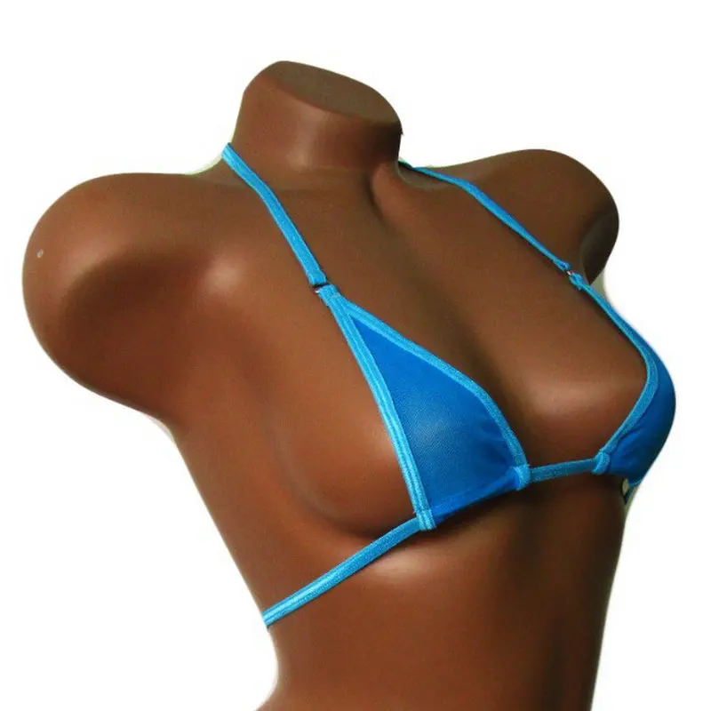 CandyCherrie sujetador sin aros Tirantes ajustables para mujer, Micro Bikini erótico Cameltoe, lencería transparente, Top TankiniTZ002|Sujetadores| - AliExpress