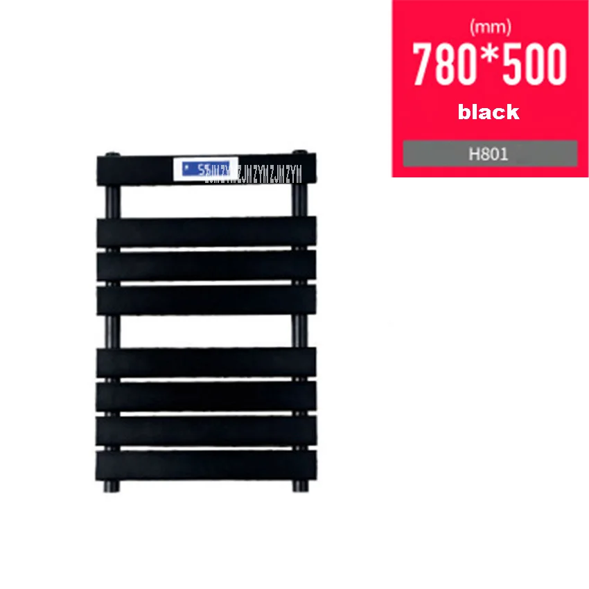 H801 black E601/E701/H601/H801/H1102 полотенцесушитель из низкоуглеродистой стали полотенцесушитель с цифровым дисплеем электрическое полотенце с подогревом - Цвет: H801 black
