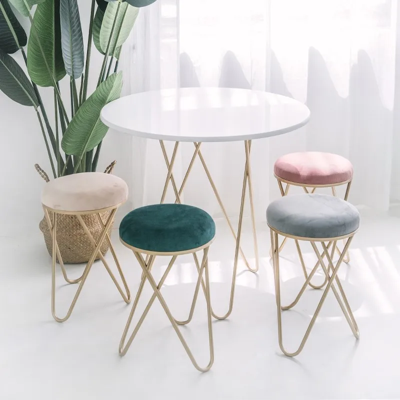  Iron Stool Dressing Chair Northern Europe Restaurant Stool Bedroom Modern Stool Ins Originality Sma - 4000313999079