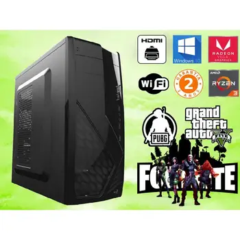 

-PC Gaming-Ryzen 3 2200G-8 hard gb/16 hard gb RAM-500 hard gb/1 TB HDD-120/ 240 hard gb SSD-GPU: RADEON RX VEGA 8-WINDOWS 10-2 YEARS WARRANTY-