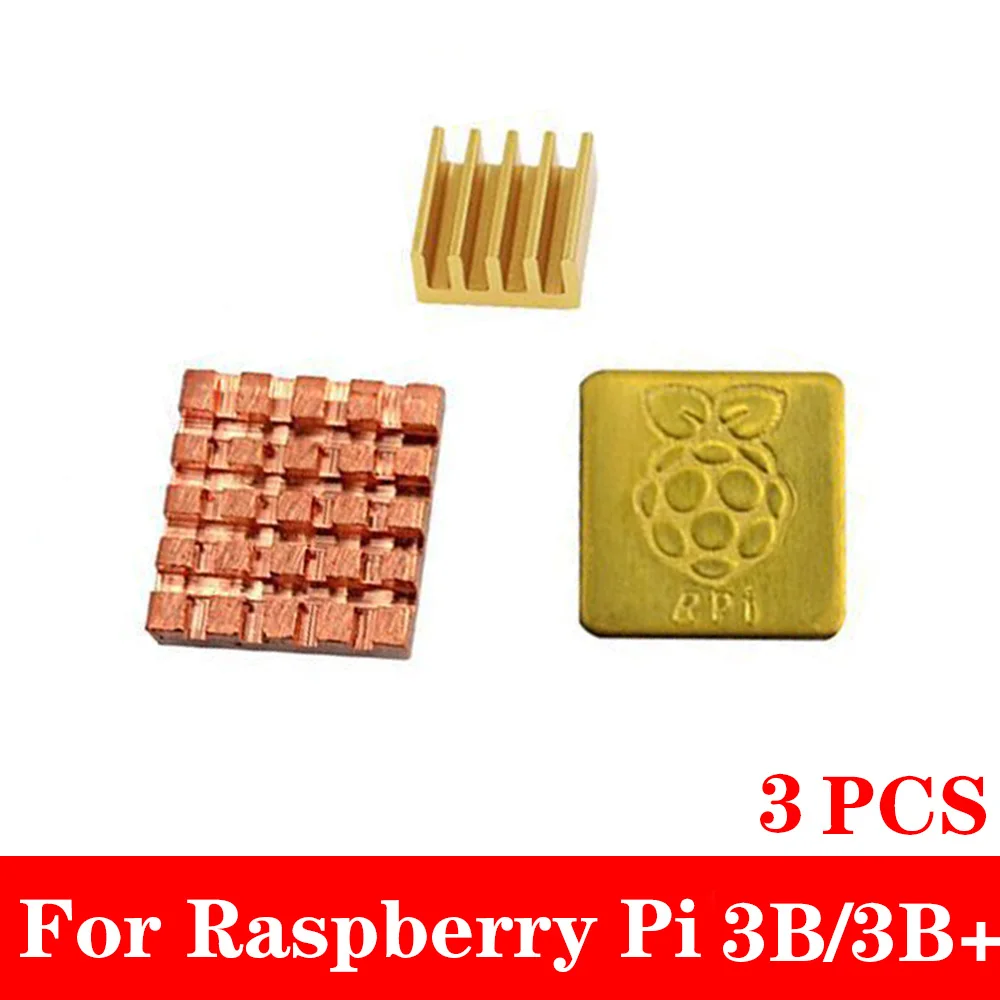 Raspberry Pi 2/3/4 Модель B+ плюс Алюминий теплоотвод для электронного чипа рассеивание тепла Охлаждение Колодки Raspberry Pi радиатора - Цвет: For Pi 3B 3B Plus