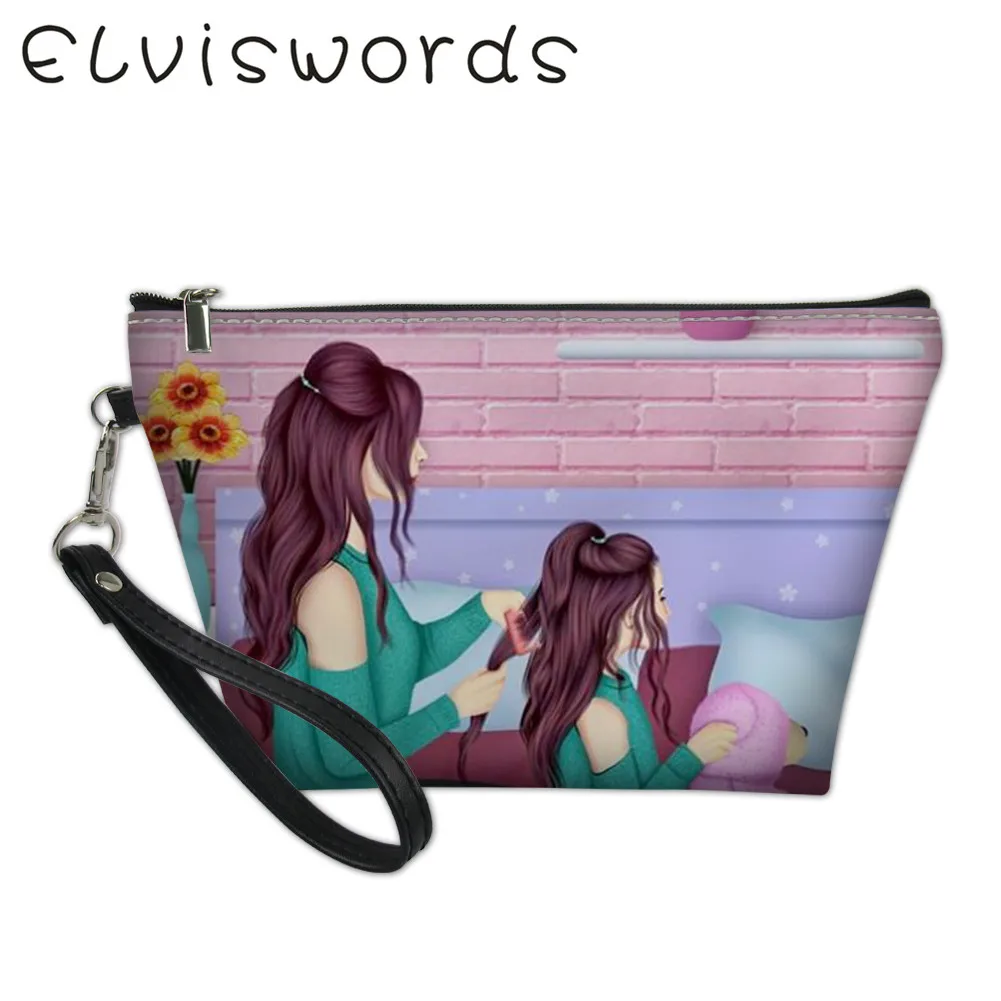 ELVISWORDS, женская модная сумка для туалетных принадлежностей, супер мама с детским принтом, Женский чехол, косметичка для макияжа, neceser maquillaje - Цвет: HMA489Z8
