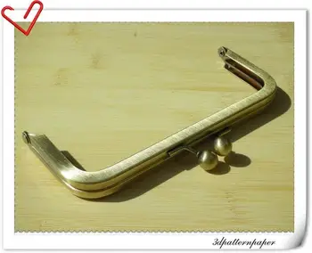 

15cm metal purse frame glue on clasp clip anti bronze 6 inch X 2 1/2 inch L7