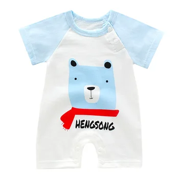 

DMDM PIG Newborn Baby Boy Girl Romper 2020 Summer Cartoon Short Sleeve O Neck Cotton Clothes Toddler Kids Jumpsuit Clothing 0-9M