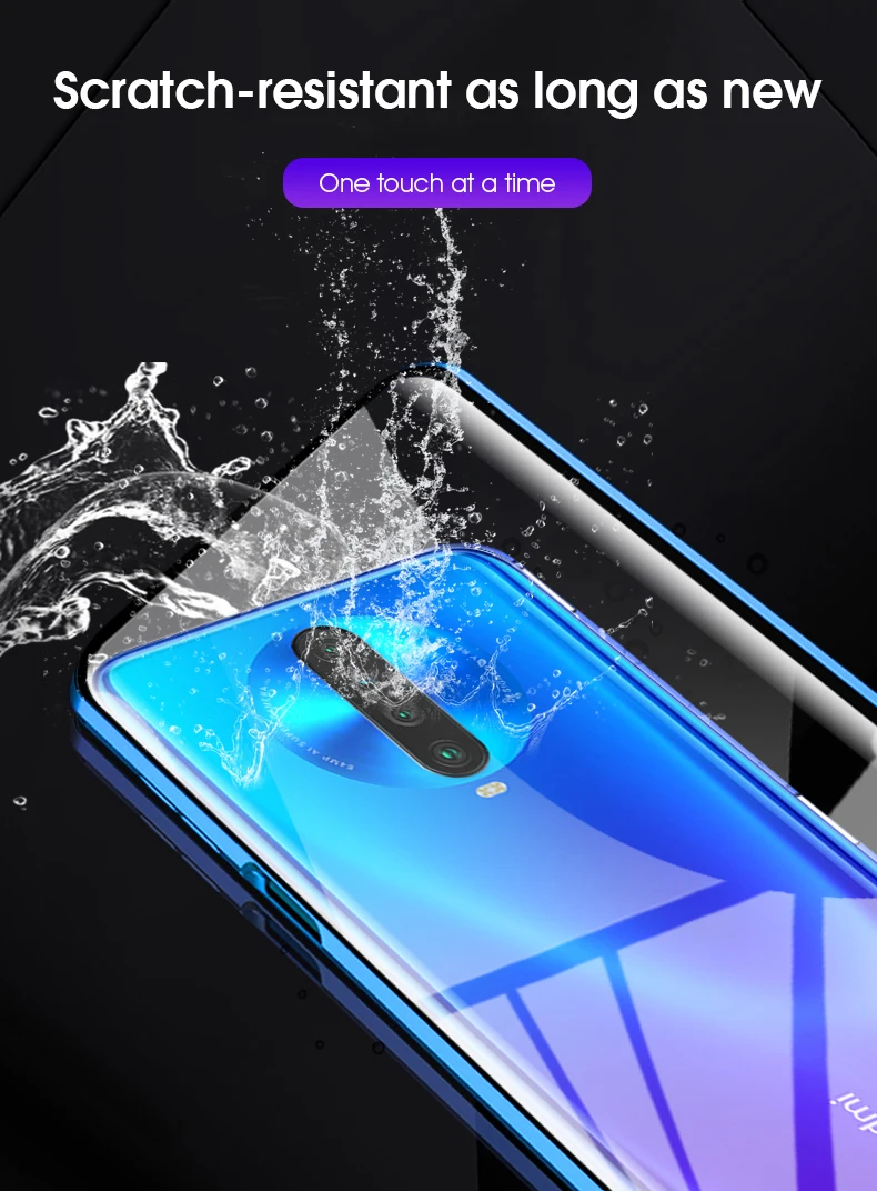 360 Полный Магнитный чехол для Xiaomi Redmi K30 5G Передний+ задний металлический бампер из закаленного стекла для Redmi K 30 K30 Pro 6,6" Чехол