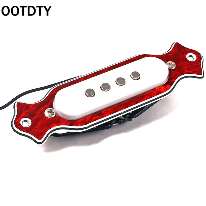 OOTDTY Soundhole Prewired Active Pickup 4 String For Cigar Box Guitar Parts Accessories suit for guitar