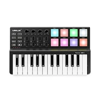style2 Высокое качество Worlde панда мини 25-ключ USB клавиатура и барабанные колодки MIDI Контроллер Портативный - Цвет: style2
