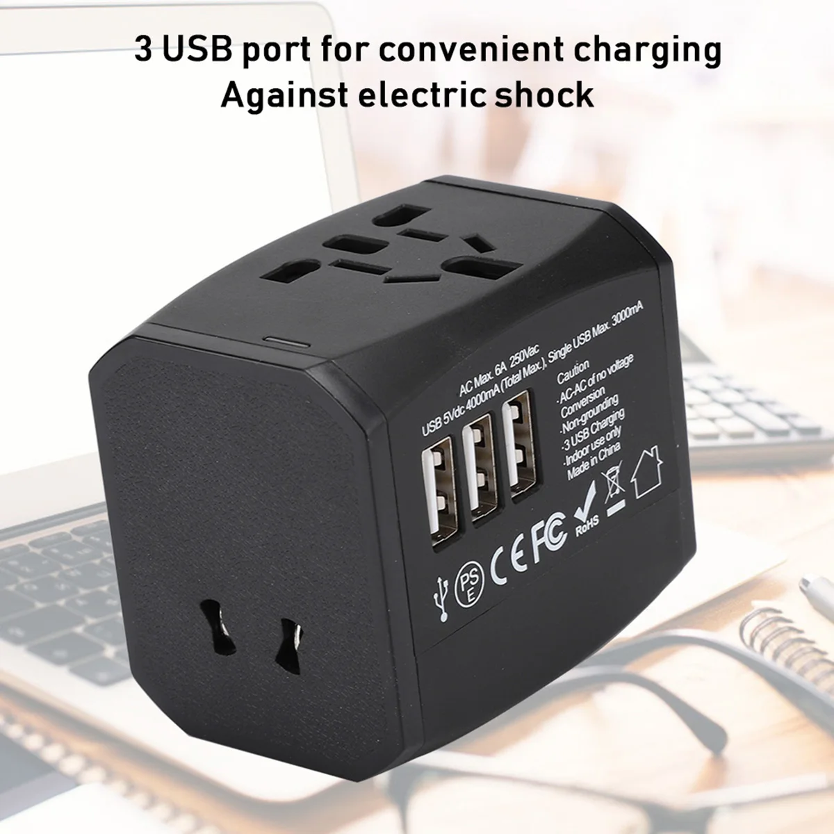 SOONHUA Универсальный адаптер питания 3 usb порта зарядки адаптеры 100-240 В адаптер питания Разъем для планшетов