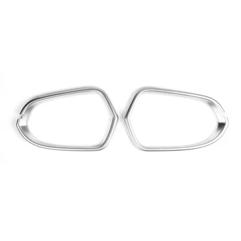 

Hot 2Pcs Chrome Door ABS Rearview Mirror Decorator Frame Cover Trim For Audi A6 C7 2012-2017 Mirror Cover Accessories Auto Stick