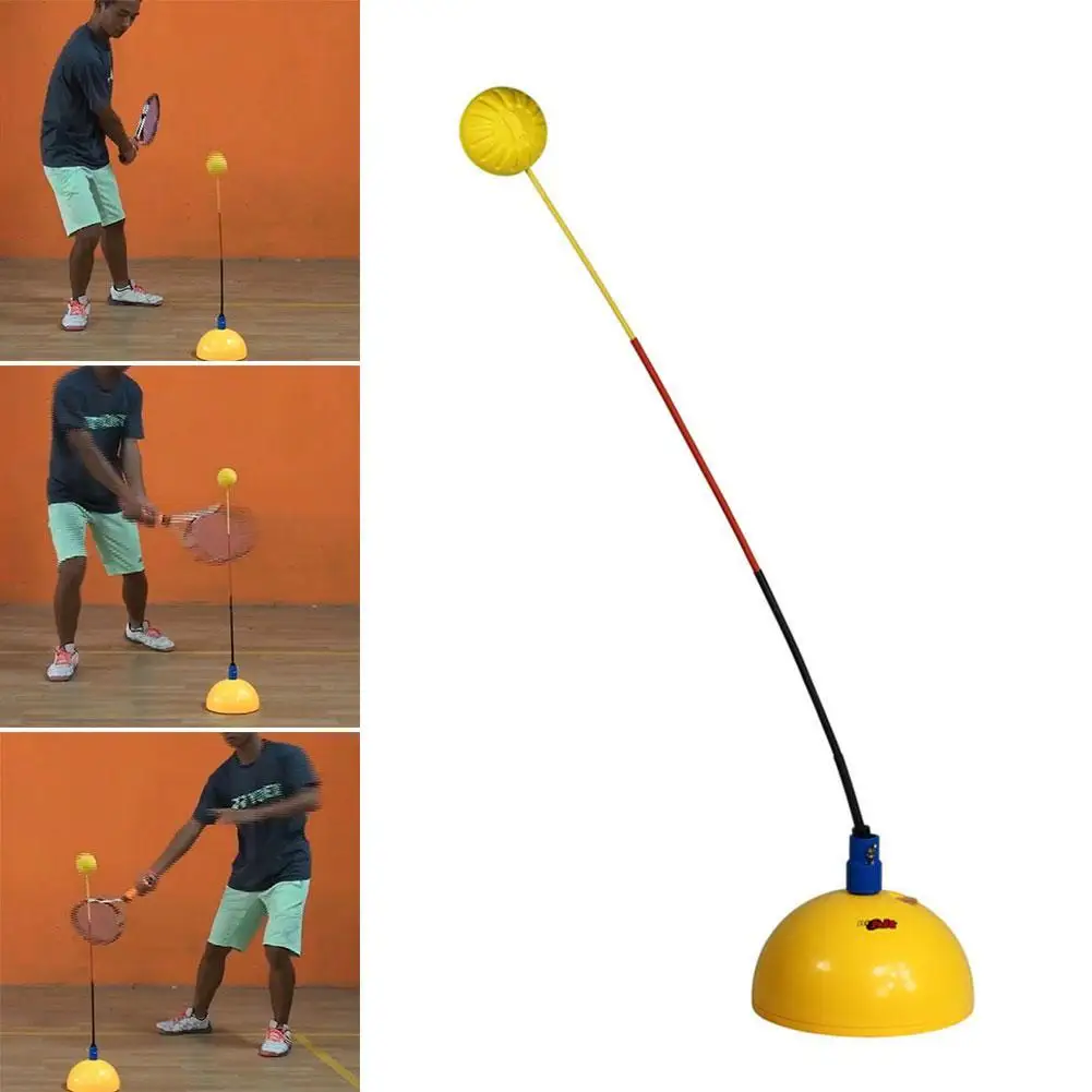 Portable Tennis Training ToolBall Machine Stereotype Swing Practice Rebound 