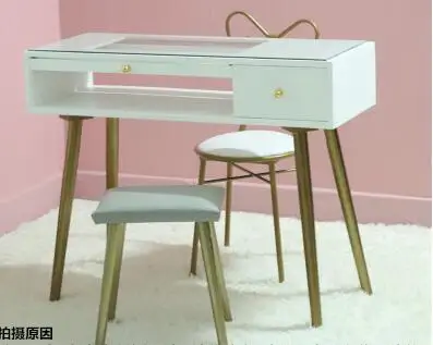 Nail table and chair set combination Nordic net red single double double manicure set special economic ins paint white