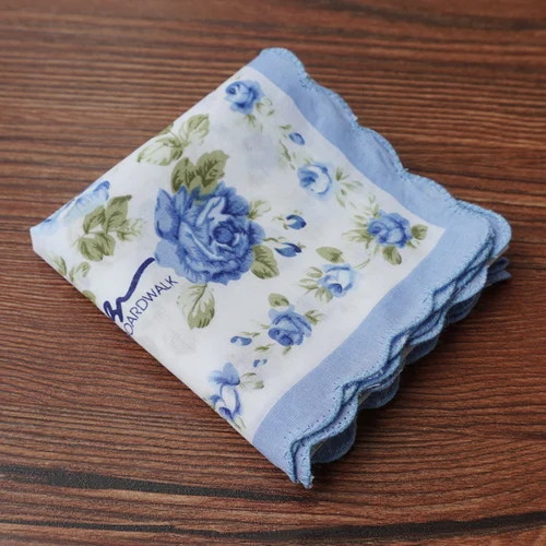 3 Handkerchiefs Women Cotton High Quality Soft Funny Printed Plaid Various Color Casual Ladies Pocket Square Elegant Chic Trendy - Цвет: 3