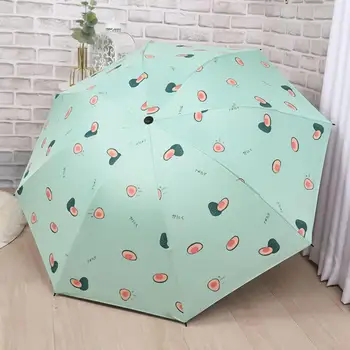 

2020 Fashion Umbrellas Foldable Marguerite Carrot Orange Print Anti UV Windproof Waterproof Umbrella Parasol Portable