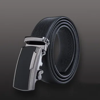 

Men's Business Belt Automatic Buckle Casual Leather Belt Trousers Men's PU Anti-Scratch Belt