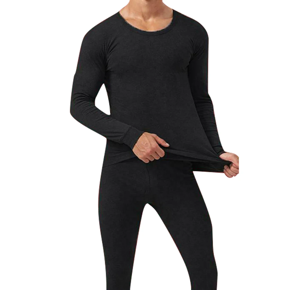 

Men Seamless Elastic Thermals Inner Wear Solid Color Warm Slim Underwear for Winter SSA-19ING