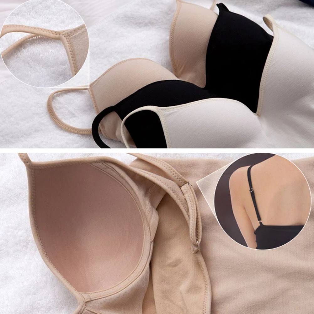 Sexy Women Padded Bra Tank Top V Neck Solid Color Camisole Straps Push Up Vest Sexy Women Padded Bra Tank Top V Neck Solid Color Camisole Straps Push Up Vest