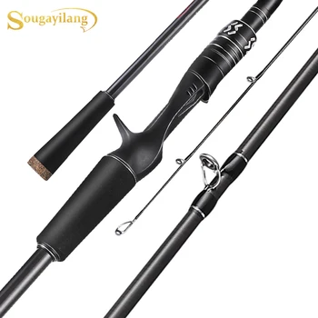 ON SALE ❤️ Sougayilang 1.8m 2.1m 2.4m 3 Section Baitcasting Fishing Rod Casting/Spinning Lure 7-40g Carbon Fiber Rod UltraLight Travel Rod - discount item 53% OFF Sports & Entertainment