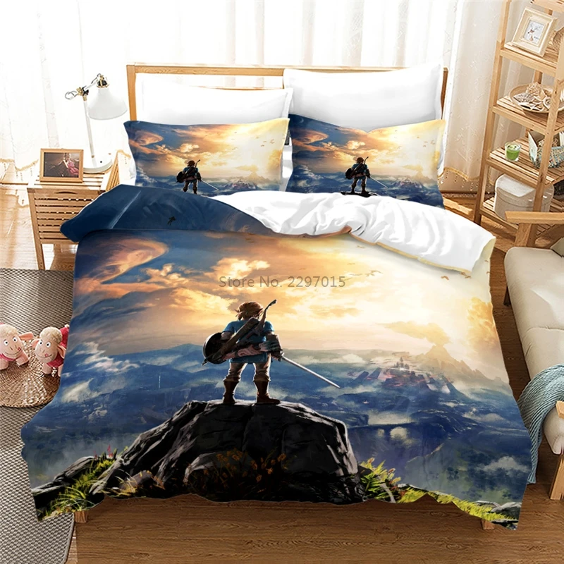Legend Zelda Bedding Duvet Cover Set Zelda Duvet Zelda 2 People