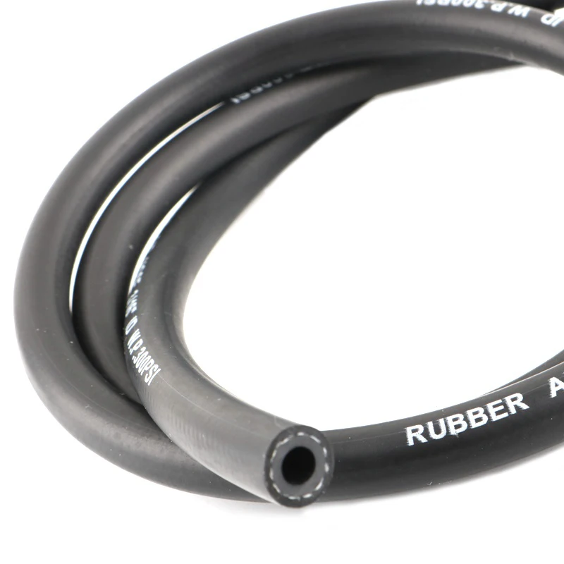 FLEXIBLE SOFT RUBBER TUBE CLIPS WATER FUEL PETROL OIL HOSE PIPE BLACK AIR