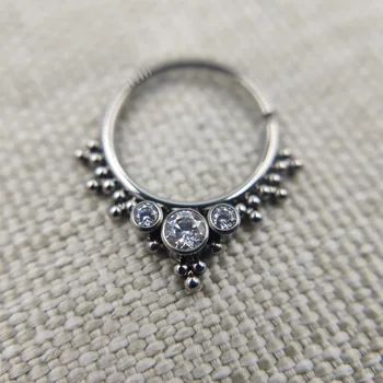 

1PCS 18G Implant Grade Titanium ASTM F136 Ear Ring Nose Tribe For Septum Helix Cartilage Daith Conch Piercing Jewelry