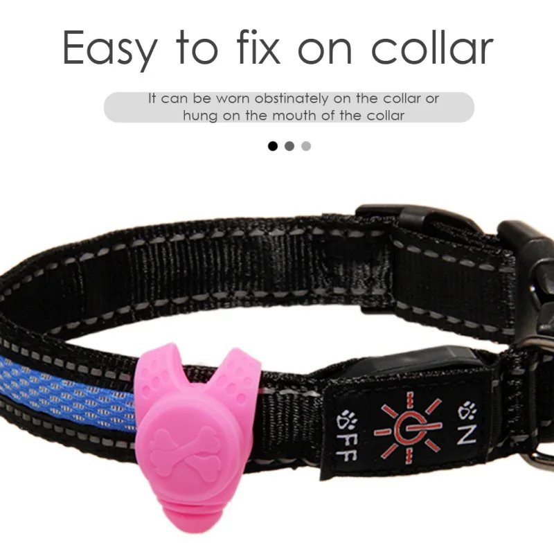 Pet collar Luminous Pet Dog Pendant With Collar Led Cat Dog Collar Personalized Tag Led Night Light Pendant Accessories