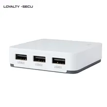 LOYALTY-SECU Bezprzewodowy WiFi serwer druku Adapter do drukarki 3 porty USB biały
